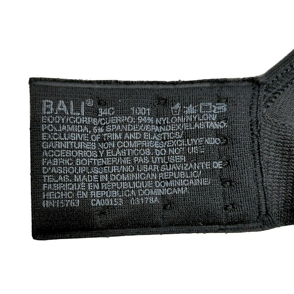 Bali Womens Bra Revolution Foam Underwire Cool Comfort Black Size 34C NEW - Picture 7 of 12
